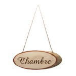 Plaque de porte Chambre  Rondin de bois
