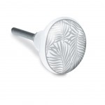 Bouton de meuble en céramique vendu à l'unité - Palmier Gris Bouton de meuble en céramique vendu à l'unité - Palmier Gris