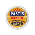 Cendrier rond en verre rtro - PASTIS CLUB