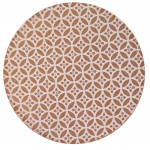 Set de table rond en Toile de jute - Carreaux de ciment - Jaune