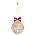 Boule de Nol - Ornement de sapin Nol en famille - 8 cm