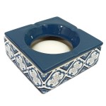 Cendrier marocain gant carreaux de ciment bleu en cramique