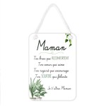 Plaque dcorative relief en Mtal - Je t'aime maman