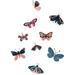 Sticker mural Nue de Papillons