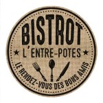 Set de table rond en toile de jute - Bistrot l'entre-potes