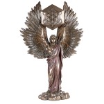 Figurine Archange Mtatron en bronze coul  froid