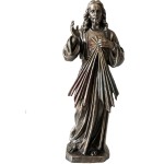 Figurine Christ Misricordieux en bronze coul  froid 22 cm