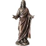 Figurine Christ Misricordieux en bronze coul  froid 23 cm