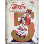 Plaque dcorative Pepsi Biggest Value en mtal 40 x 30 cm