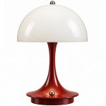 Lampe tactile champignon rouge et cr�me rechargeable Lightmeup