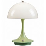 Lampe champignon tactile vert pastel et cr�me Lightmeup