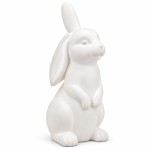 Lampe lapin en porcelaine blanche � poser - 24 cm