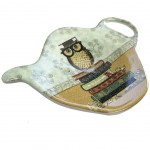 Repose sachet de th en mlamine - Chouette sur livres - Bug Art