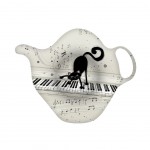 Repose sachet de thé en mélamine - Chat Pianiste