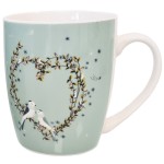 Mug en Porcelaine Oiseaux Coeur Collection Potique - KIUB