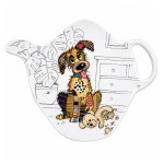 Repose-sachet de th� chien en m�lamine