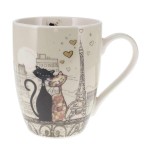 Mug chats amoureux  Paris en porcelaine - 340 ml - Bug Art