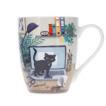 Mug chaton en tltravail en porcelaine - 340 ml - Bug Art