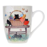 Mug chatons pique-nique en porcelaine - 340 ml - Bug Art