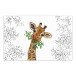 Set de table blanc - La girafe