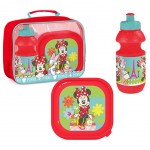 Boite  gouter Minnie et Daisy avec gourde et sac - Set gouter