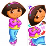 Sticker mural Gant repositionnable Dora l'Exploratrice