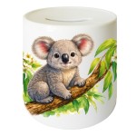 Tirelire maman et b�b� Panda en c�ramique � 9,5 cm