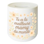 Tirelire Tu es la meilleure mamie du monde en c�ramique 9,5 cm