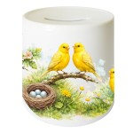 Tirelire Canaris en c�ramique 9,5 cm