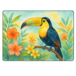 Planche � d�couper en verre toucan 28,5 x 20 cm