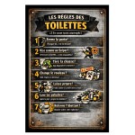 Plaque aluminium pri�re des toilettes 30,5 � 20 cm