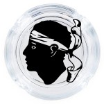Cendrier corse t�te de maure en verre