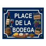 Plaque m�tal place de la Bod�ga � 20 x 15 cm