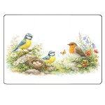 Planche � d�couper en verre m�sanges 28,5 x 20 cm