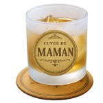Verre cuv�e de Maman avec sous-verre assorti