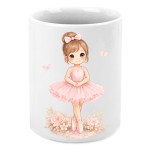 Pot � crayons ballerine rose en c�ramique