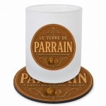 Verre de Parrain avec Sous-Verre Assorti