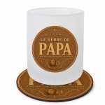 Verre de papa avec Sous-Verre Assorti