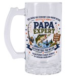 Chope � bi�re rugby logo 470 ml  Verre � bi�re imprim� en France