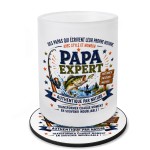 Verre Papa Expert P�che avec Sous-Verre Assorti 280 ml
