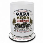 Verre Papa Rider de L�gende avec Sous-Verre Assorti 280 ml