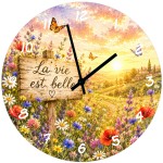 Horloge Champ�tre "La Vie est Belle" � Fleurs des Champs