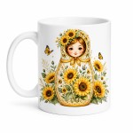 Mug Poup�e Russe aux Tournesols � Mug Floral 350 ml