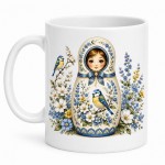 Mug poup�e russe m�sange bleue 350 ml