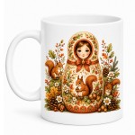 Mug poup�e russe �cureuil 350 ml