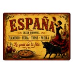 Planche � d�couper verre Espagne tapas flamenco 29 x 20 cm