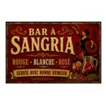Plaque m�tal Bar � Sangria Espagne vintage 30 x 20 cm