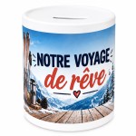 Tirelire notre voyage de r�ve montagne et ski en c�ramique