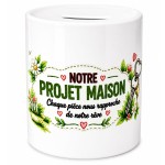 Tirelire c�ramique Notre projet maison cadeau couple