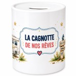 Tirelire c�ramique La cagnotte de nos r�ves camping-car